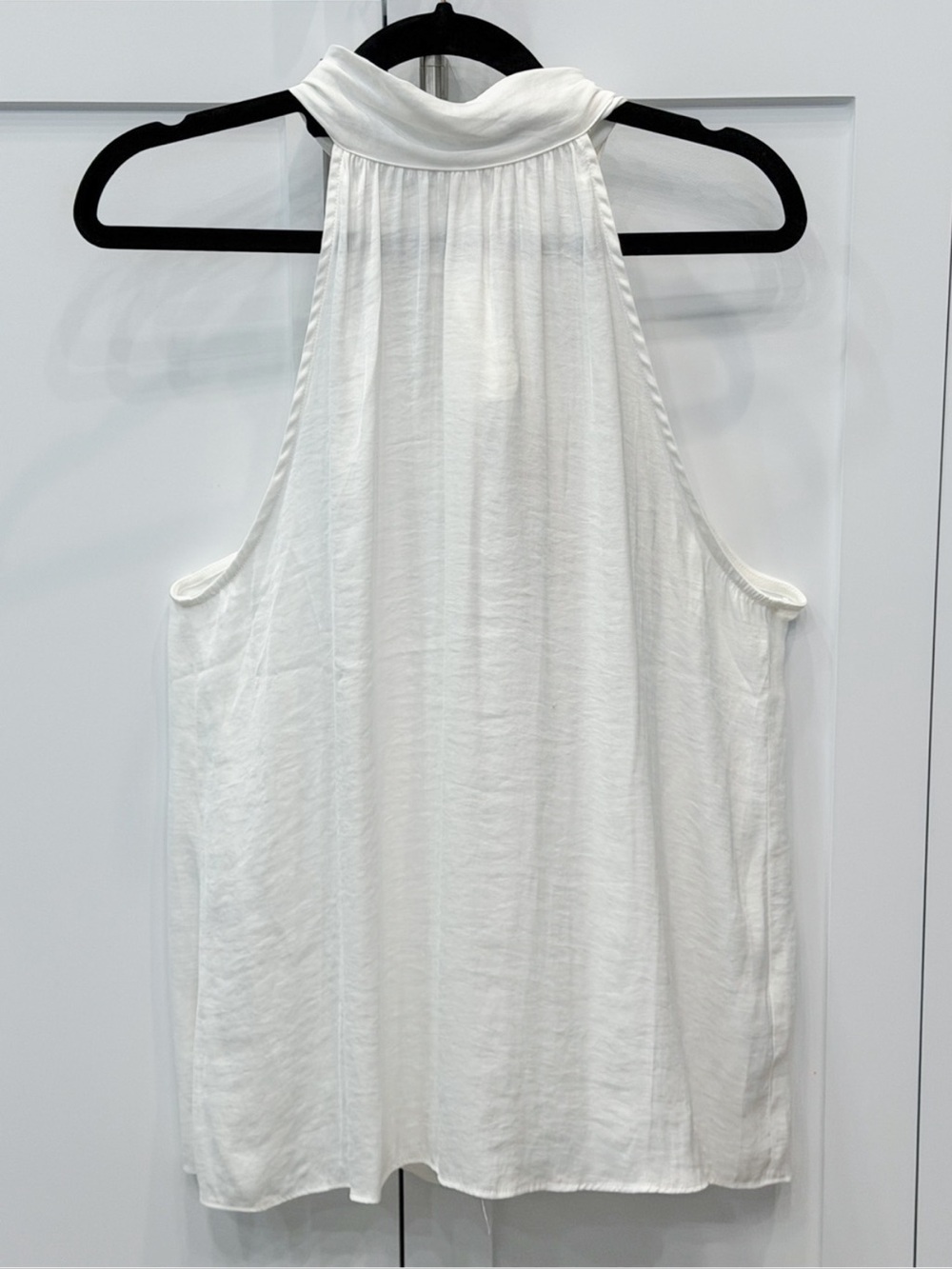 Naked Zebra White Collared Sleeveless Halter Sz M